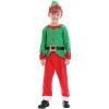 imageIDOPIP Kids Boys Girls Christmas Santa Elf Reindeer Costume Fancy Dress up Cosplay Xmas Holiday Party Dress Outfit with HatGreen Elf Santa  Boys