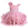 imageIDOPIP Toddler Baby Flower Girls Sequin Bowknot Tutu Dress Princess Pageant Wedding Birthday Party Backless Ruffle Tulle GownDusty Pink
