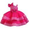 imageIDOPIP Toddler Girls Birthday Dresses Sequin Tulle Tutu Flower Girl Wedding Party Dress Pageant Formal First Communion GownHot Pink