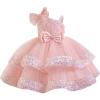 imageIDOPIP Toddler Girls Birthday Dresses Sequin Tulle Tutu Flower Girl Wedding Party Dress Pageant Formal First Communion GownPink