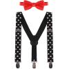 imageBaby Boys Cake Smash Clothes Diaper Suspenders Pants Bow Tie 3PCS Set First 1st 2nd Birthday Outfit for Photo Prop PartyRed  Black  White Stars