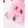 imageIDOPIP Baby Girls Donut Ice Cream Tutu Dress Summer Sleeveless Strap Backless Princess Birthday Party Dresses with HeadwearPink Strawberry