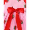imageIDOPIP Baby Girls Donut Ice Cream Tutu Dress Summer Sleeveless Strap Backless Princess Birthday Party Dresses with HeadwearPink Strawberry