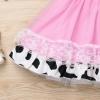 imageIDOPIP Baby Girls Gingham Tutu Dress Sequin Strawberry Cow Print Princess Birthday Party Dresses with Headband 2PCS OutfitPink Plaid Cow