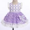 imageIDOPIP Baby Girls Gingham Tutu Dress Sequin Strawberry Cow Print Princess Birthday Party Dresses with Headband 2PCS OutfitPurple Plaid Butterfly