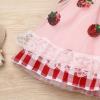 imageIDOPIP Baby Girls Gingham Tutu Dress Sequin Strawberry Cow Print Princess Birthday Party Dresses with Headband 2PCS OutfitRed Plaid Strawberry