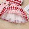imageIDOPIP Baby Girls Gingham Tutu Dress Sequin Strawberry Cow Print Princess Birthday Party Dresses with Headband 2PCS OutfitRed Plaid Strawberry