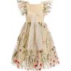 imageIDOPIP Embroidery Flower Girl Dress for Kids Baby Wedding Pageant Party Communion Dresses Backless Butterfly Birthday GownApricot Floral