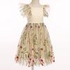 imageIDOPIP Embroidery Flower Girl Dress for Kids Baby Wedding Pageant Party Communion Dresses Backless Butterfly Birthday GownApricot Floral