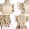 imageIDOPIP Embroidery Flower Girl Dress for Kids Baby Wedding Pageant Party Communion Dresses Backless Butterfly Birthday GownApricot Floral