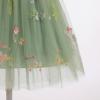 imageIDOPIP Embroidery Flower Girl Dress for Kids Baby Wedding Pageant Party Communion Dresses Backless Butterfly Birthday GownDark Green Floral