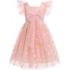 imageIDOPIP Embroidery Flower Girl Dress for Kids Baby Wedding Pageant Party Communion Dresses Backless Butterfly Birthday GownPink Daisy