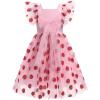 imageIDOPIP Embroidery Flower Girl Dress for Kids Baby Wedding Pageant Party Communion Dresses Backless Butterfly Birthday GownPink Strawberry