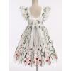 imageIDOPIP Embroidery Flower Girl Dress for Kids Baby Wedding Pageant Party Communion Dresses Backless Butterfly Birthday GownWhite Floral