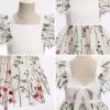 imageIDOPIP Embroidery Flower Girl Dress for Kids Baby Wedding Pageant Party Communion Dresses Backless Butterfly Birthday GownWhite Floral