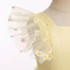 imageIDOPIP Embroidery Flower Girl Dress for Kids Baby Wedding Pageant Party Communion Dresses Backless Butterfly Birthday GownYellow Daisy