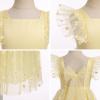 imageIDOPIP Embroidery Flower Girl Dress for Kids Baby Wedding Pageant Party Communion Dresses Backless Butterfly Birthday GownYellow Daisy