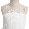 imageIDOPIP Embroidery Flower Girl Dress for Kids Wedding Pageant Formal Party Dresses Communion Bowknot Backless Maxi Tulle GownsWhite Flower