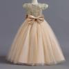 imageIDOPIP Flower Girl Sequin Lace Dresses for Wedding First Communion Dress Kids Princess Pageant Formal Party Long Maxi GownsChampagne  Cap Sleeve
