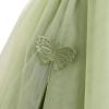 imageIDOPIP Flower Girl VBackless Bowknot Dress for Kids Wedding Formal Party Pageant Maxi Gown Princess Communion Tulle DressesGreen
