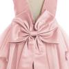 imageIDOPIP Flower Girl VBackless Bowknot Dress for Kids Wedding Formal Party Pageant Maxi Gown Princess Communion Tulle DressesPink