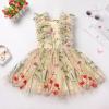 imageIDOPIP Flower Girls Sequin Butterfly Dot Tutu Dress for Kids Baby First Communion Wedding Princess Birthday Party DressesApricot Embroidery