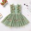 imageIDOPIP Flower Girls Sequin Butterfly Dot Tutu Dress for Kids Baby First Communion Wedding Princess Birthday Party DressesGreen Embroidery