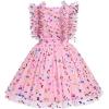 imageIDOPIP Flower Girls Sequin Butterfly Dot Tutu Dress for Kids Baby First Communion Wedding Princess Birthday Party DressesPink Butterfly  Kids Dress