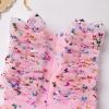 imageIDOPIP Flower Girls Sequin Butterfly Dot Tutu Dress for Kids Baby First Communion Wedding Princess Birthday Party DressesPink Butterfly  Kids Dress