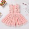 imageIDOPIP Flower Girls Sequin Butterfly Dot Tutu Dress for Kids Baby First Communion Wedding Princess Birthday Party DressesPink Daisy