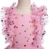 imageIDOPIP Flower Girls Sequin Butterfly Dot Tutu Dress for Kids Baby First Communion Wedding Princess Birthday Party DressesPink Dots  Kids Dress