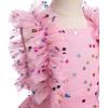 imageIDOPIP Flower Girls Sequin Butterfly Dot Tutu Dress for Kids Baby First Communion Wedding Princess Birthday Party DressesPink Dots  Kids Dress