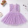 imageIDOPIP Flower Girls Sequin Butterfly Dot Tutu Dress for Kids Baby First Communion Wedding Princess Birthday Party DressesPurple Butterfly