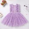 imageIDOPIP Flower Girls Sequin Butterfly Dot Tutu Dress for Kids Baby First Communion Wedding Princess Birthday Party DressesPurple Butterfly