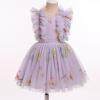 imageIDOPIP Flower Girls Sequin Butterfly Dot Tutu Dress for Kids Baby First Communion Wedding Princess Birthday Party DressesPurple Embroidery