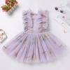 imageIDOPIP Flower Girls Sequin Butterfly Dot Tutu Dress for Kids Baby First Communion Wedding Princess Birthday Party DressesPurple Embroidery