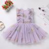 imageIDOPIP Flower Girls Sequin Butterfly Dot Tutu Dress for Kids Baby First Communion Wedding Princess Birthday Party DressesPurple Embroidery