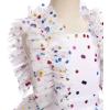 imageIDOPIP Flower Girls Sequin Butterfly Dot Tutu Dress for Kids Baby First Communion Wedding Princess Birthday Party DressesWhite Rainbow Dots  Kids Dress
