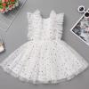 imageIDOPIP Flower Girls Sequin Butterfly Dot Tutu Dress for Kids Baby First Communion Wedding Princess Birthday Party DressesWhite Star  Kids Dress