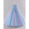 imageIDOPIP Sequin Butterfly Flower Girl Dress for Kids Wedding Pageant Party Long Gown Princess Birthday Communion Tulle DressesBlue  Sequin
