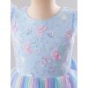 imageIDOPIP Sequin Butterfly Flower Girl Dress for Kids Wedding Pageant Party Long Gown Princess Birthday Communion Tulle DressesBlue  Sequin