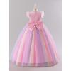 imageIDOPIP Sequin Butterfly Flower Girl Dress for Kids Wedding Pageant Party Long Gown Princess Birthday Communion Tulle DressesPink  Sequin