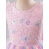 imageIDOPIP Sequin Butterfly Flower Girl Dress for Kids Wedding Pageant Party Long Gown Princess Birthday Communion Tulle DressesPink  Sequin