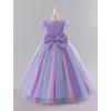 imageIDOPIP Sequin Butterfly Flower Girl Dress for Kids Wedding Pageant Party Long Gown Princess Birthday Communion Tulle DressesPurple  Sequin