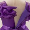 imageIDOPIP Sequin Embroidery Flower Girl Maxi Dress for Wedding Party Birthday Princess Dresses Pageant Ruffle Cold Shoulder GownDark Purple