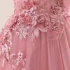 imageIDOPIP Sequin Embroidery Flower Girl Maxi Dress for Wedding Party Birthday Princess Dresses Pageant Ruffle Cold Shoulder GownDusty Pink