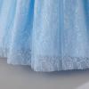 imageIDOPIP Sequin Flower Girl Lace Dress for Kids Wedding Pageant Party Formal Long Gown Princess First Communion Tulle DressesBlue