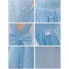imageIDOPIP Sequin Flower Girl Lace Dress for Kids Wedding Pageant Party Formal Long Gown Princess First Communion Tulle DressesBlue Butterfly