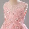 imageIDOPIP Sequin Flower Girl Lace Dress for Kids Wedding Pageant Party Formal Long Gown Princess First Communion Tulle DressesPink