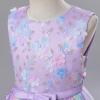 imageIDOPIP Sequin Flower Girl Lace Dress for Kids Wedding Pageant Party Formal Long Gown Princess First Communion Tulle DressesPurple Gradient